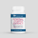 Bottle of Adrenal Cortex Extract by Professional Health Products (PHP) dietary supplement on a light gray background