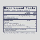 Supplement facts label for BH4 Assist with detailed nutritional information on a gray background