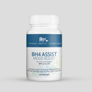 Supplement bottle labeled 'BH4 Assist Mood Boost' on a light gray background